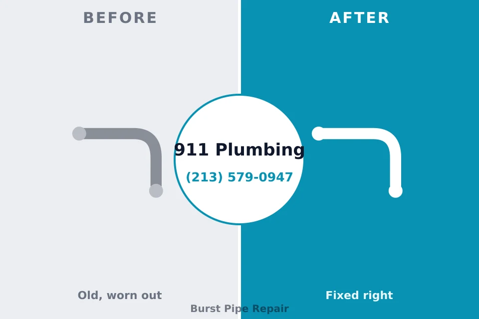 Before and after: plumbing company Mendenhall, MS